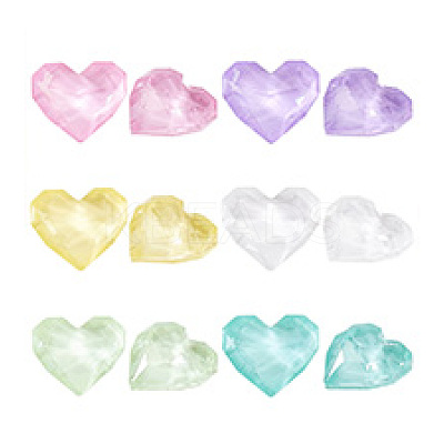 36Pcs 6 Colors Glass Rhinestone Cabochons RGLA-PH0001-20-1