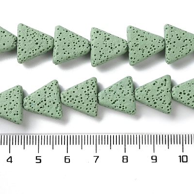 Triangle Dyed Natural Lava Rock Beads Strands G-O126-04A-06-1
