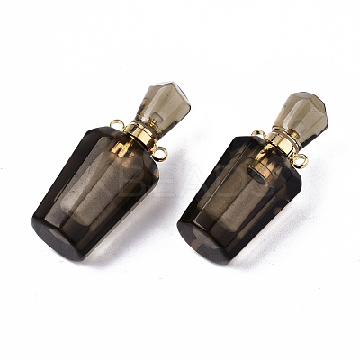 Faceted Natural Smoky Quartz Pendants G-T131-14C-1