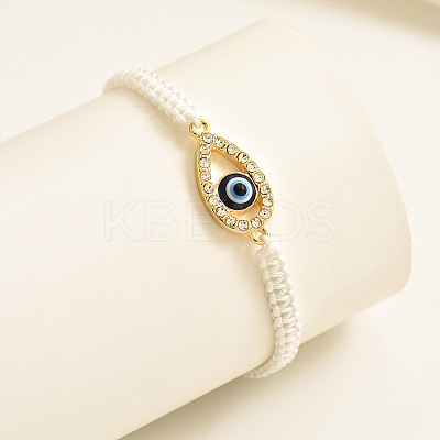 Zinc Alloy and Rhinestone and Resin Link Bracelets WGE843B-01-1