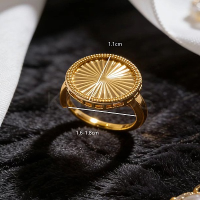 Textured Brass Cuff Open Rings for Women ZP2124-1