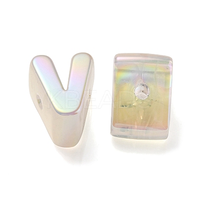 Opaque Rainbow Iridescent Acrylic Beads OACR-P010-22C-1