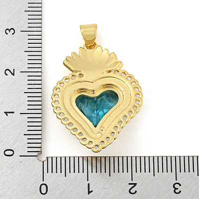 Rack Plating Brass Pendants ZIRC-L100-163G-10-1