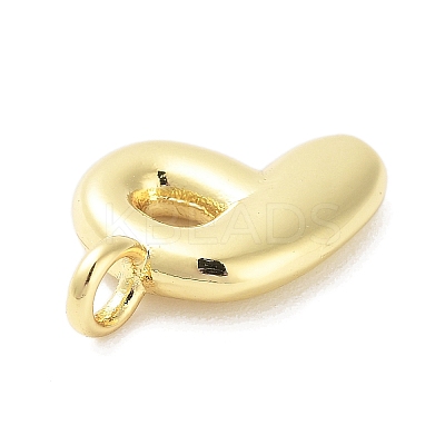 Rack Plating Brass Balloon Letter Pendants KK-C050-01G-P-1