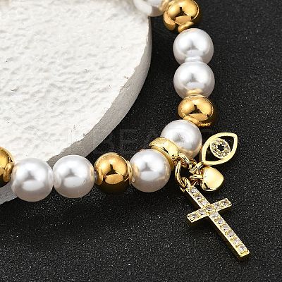 Brass Stretch Bracelets BJEW-C098-07A-1