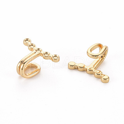 Brass Rhinestone Settings Clip-on Earring Findings KK-S356-432-NF-1