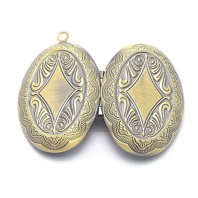 Brass Locket Pendants X-KK-F717-08AB-NR-1