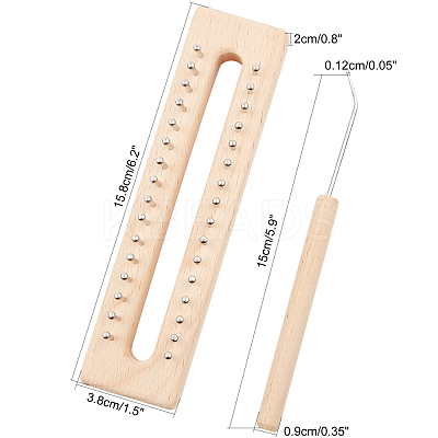 Wooden Knitting Tools Set TOOL-WH0018-22-1