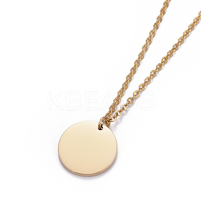 304 Stainless Steel Cable Chains Pendant Necklaces NJEW-F267-15-1