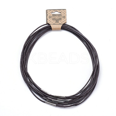 Cowhide Leather Cord Necklace Making MAK-G003-04A-1