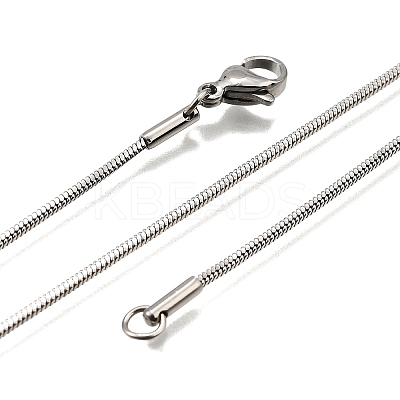 Non-Tarnish 304 Stainless Steel Square Snake Chain Necklaces X-NJEW-L173-005-P-1