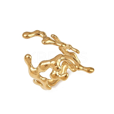 304 Stainless Steel Cuff Open Rings for Women RJEW-H255-01G-08-1
