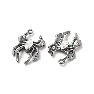 Glass Spider Pendant PALLOY-K001-067B-03-1