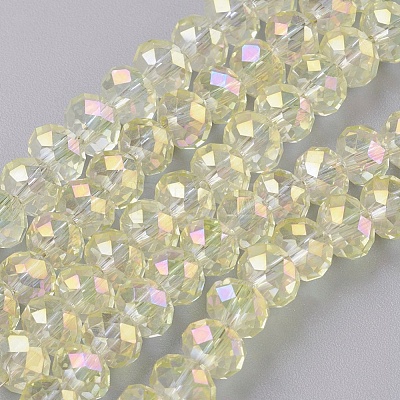 Electroplate Glass Beads Strands GLAA-K027-02AB-1
