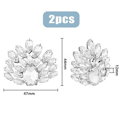1 Pair Detachable Flower Shoe Decoration AJEW-HY0001-13-1