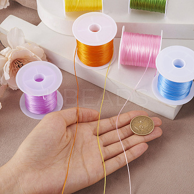 6 Rolls 6 Colors 10M Flat Elastic Crystal String EW-TA0001-04A-1