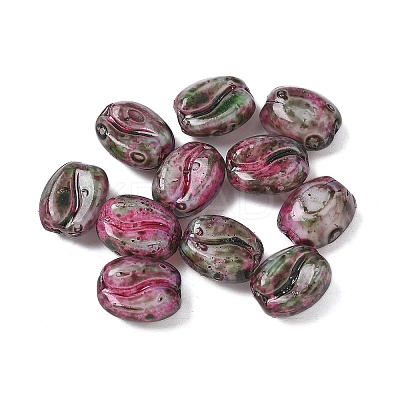 Picasso Baking Paint Glass Seed Beads GLAA-V001-08D-1