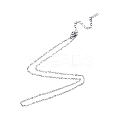 Non-Tarnish 304 Stainless Steel Cable Chains Necklace for Men Women LS-NJEW-N050-A03-S15-1