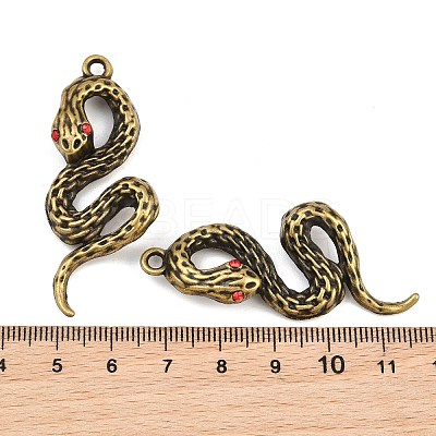 Alloy Burgundy Rhinestone Big Pendants AL-CBA2376-32AB-1
