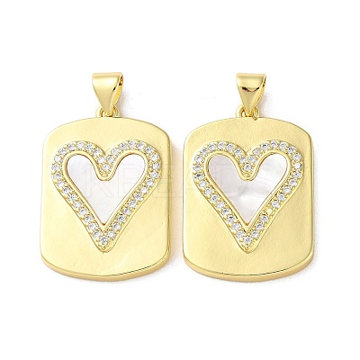 Valentine"s Day Brass Micro Pave Clear Cubic Zirconia Pendants KK-B083-41M-G-1