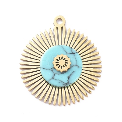 Ion Plating(IP) 304 Stainless Steel Pendants STAS-O150-17G-1