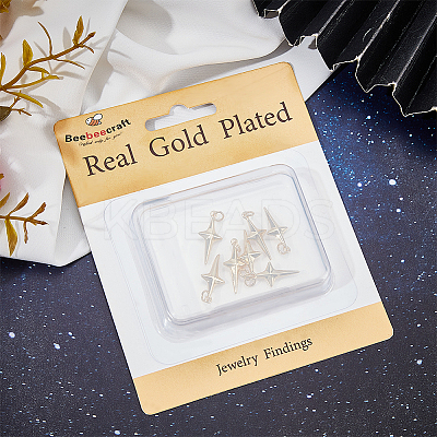 10Pcs Brass Pendants ZIRC-BBC0002-29-1