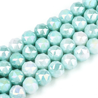 Anti-Tarnish Electroplate Glass Beads Strands X-GLAA-N010-10mm-10-1