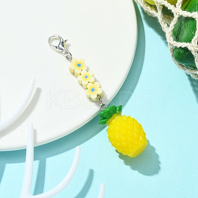 Fruit Resin Pendant Decoration HJEW-JM01554-01-1