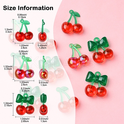 10Pcs 3 Styles Transparent Acrylic Pendants OACR-FS0001-82-1