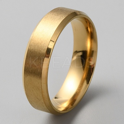 304 Stainless Steel Plain Band Rings for Woman Men RJEW-WH0017-09D-G-1