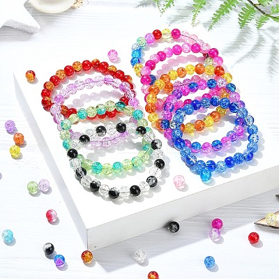 DIY Round Glass Beads Bracelets Jewelry Making Kits DIY-YW0010-59-1
