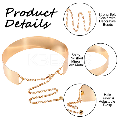 60MM Iron Wide Waist Belts AJEW-WH0481-484A-1