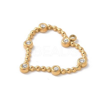 304 Stainless Steel Rhinestone Pendants STAS-Z122-54G-01-1