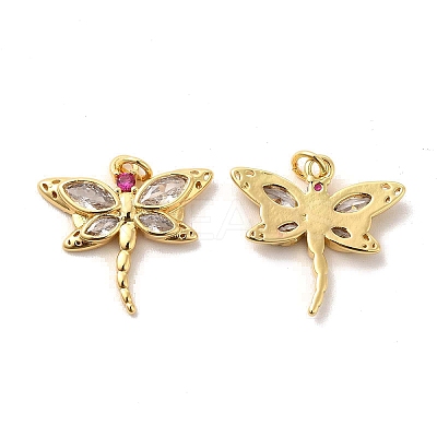 Brass Micro Pave Cubic Zirconia Pendants KK-A180-09G-1