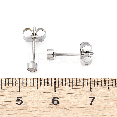 304 Stainless Steel Stud Earring Findings LS-STAS-V003-09P-02-1