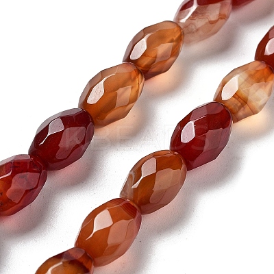 Natural Red Agate Beads Strands G-P520-C21-01-1