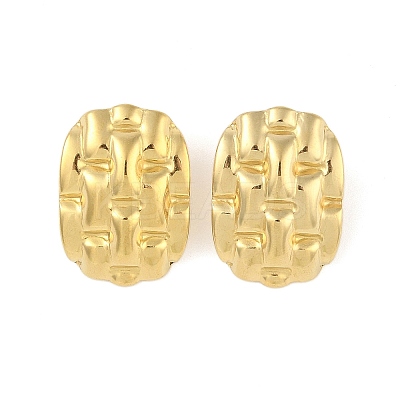Ion Plating(IP) 304 Stainless Steel Stud Earrings for Women EJEW-B050-06G-1