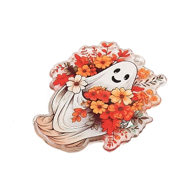 Halloween Theme Opaque Acrylic Pendants SACR-S034-04B-1