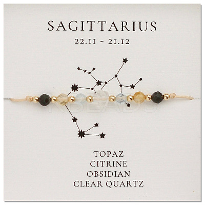 Natural Gemstone Constellation Beaded Bracelets NR2952-6-1