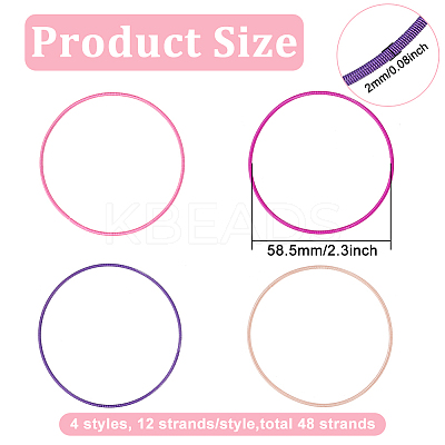 48 Strands 4 Style Pink Series Spring Bracelets TWIR-BC0001-48-1