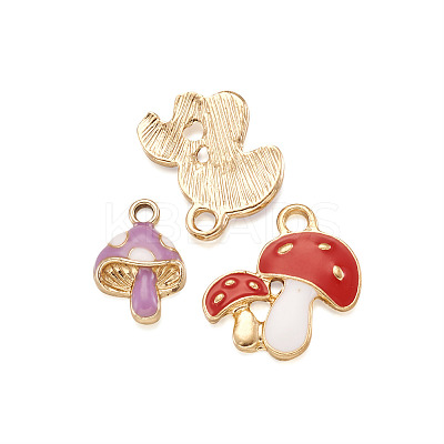 40Pcs 8 Colors Alloy Enamel Pendants ENAM-FW0001-03-1