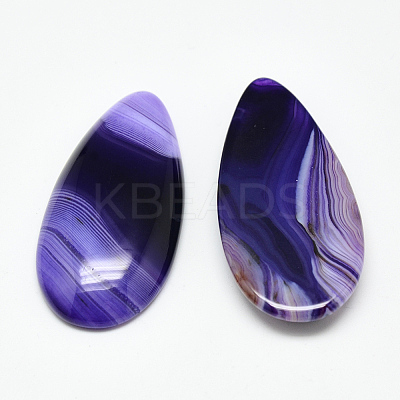 Dyed Natural Strip Agate Cabochons X-G-Q957-05F-1
