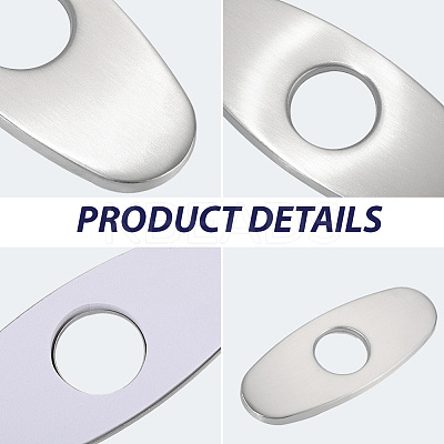Oval Stainless Steel Faucet Hole Covers STAS-WH20001-18A-P01-1