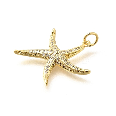 Brass Micro Pave Clear Cubic Zirconia Pendants LS-KK-Q040-01I-G-1