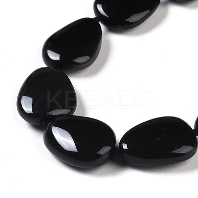 Natural Black Gemstone Beads Strands G-Q164-C01-02-1
