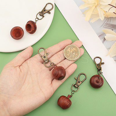 Wood Apple Box Jewelry Pendant Decoration HJEW-AB00424-1