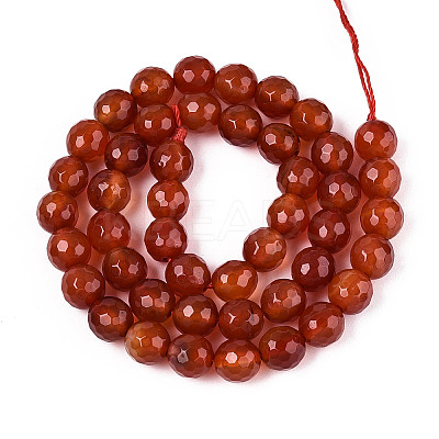 Natural Carnelian(Dyed & Heated) Beads Strands G-T139-93-1