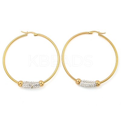 PVD Vacuum Plating 202 Stainless Steel Hoop Earrings EJEW-H003-44G-04-1