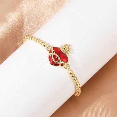 Brass Cubic Zirconia Silder Bracelets BJEW-C093-01G-1