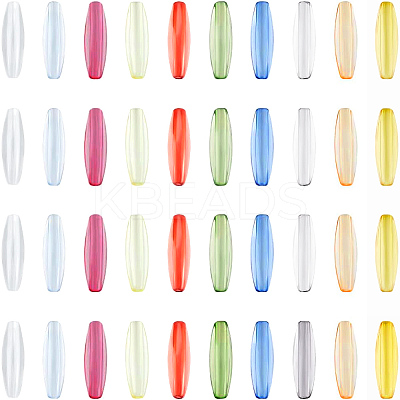 160Pcs 10 Colors Transparent Acrylic Beads TACR-SC0002-75-1